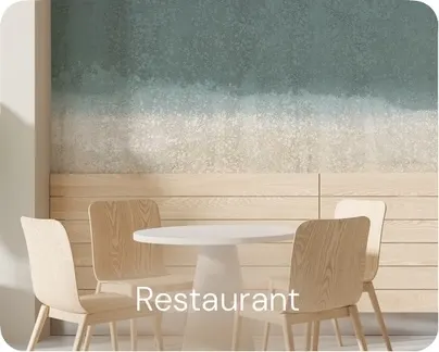 Restaurant installation wallpaper